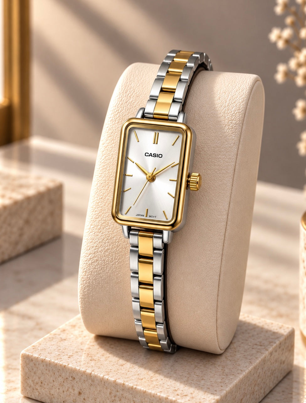 Montre Femme Prestige – Acier Bicolore Or & Argent